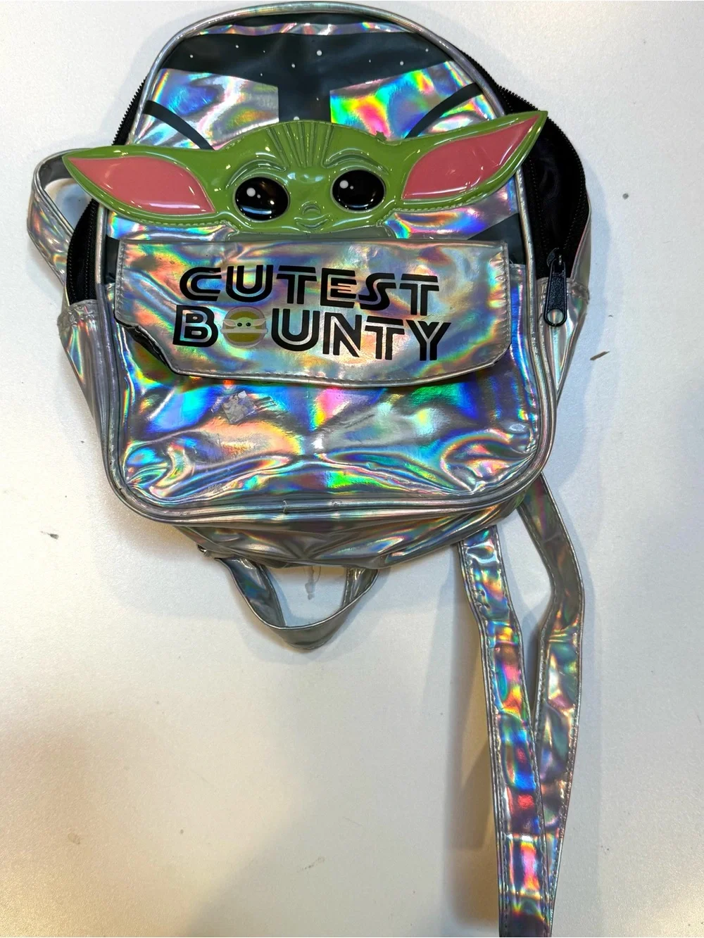 Star Wars Holographic 'Cutest Bounty' Backpack with Green Character Accent